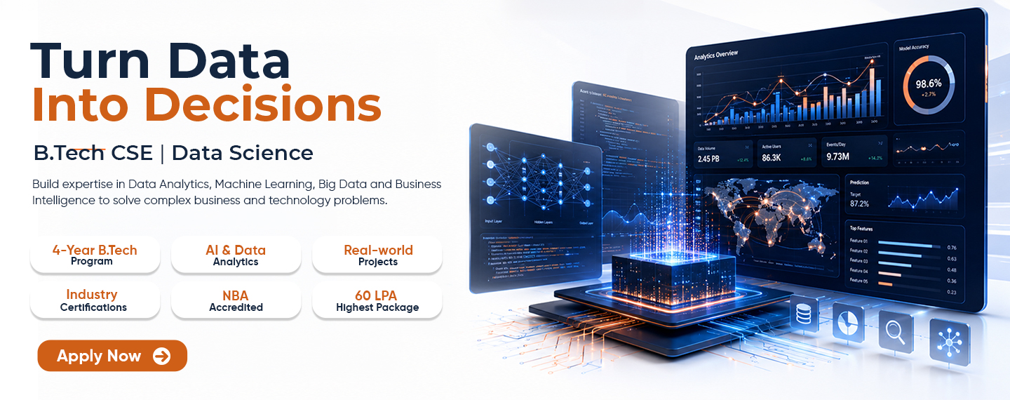 Build The Future With Computer science Study Computer Science Engineering at Tulas and gain expertise in software development, artificial intelligence, data science, cyber security and emerging technologies — through an AI-integrated curriculum.